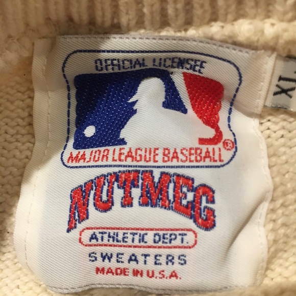 Vintage 90s Cableknit Chicago Cubs sweater - Picture 2 of 3